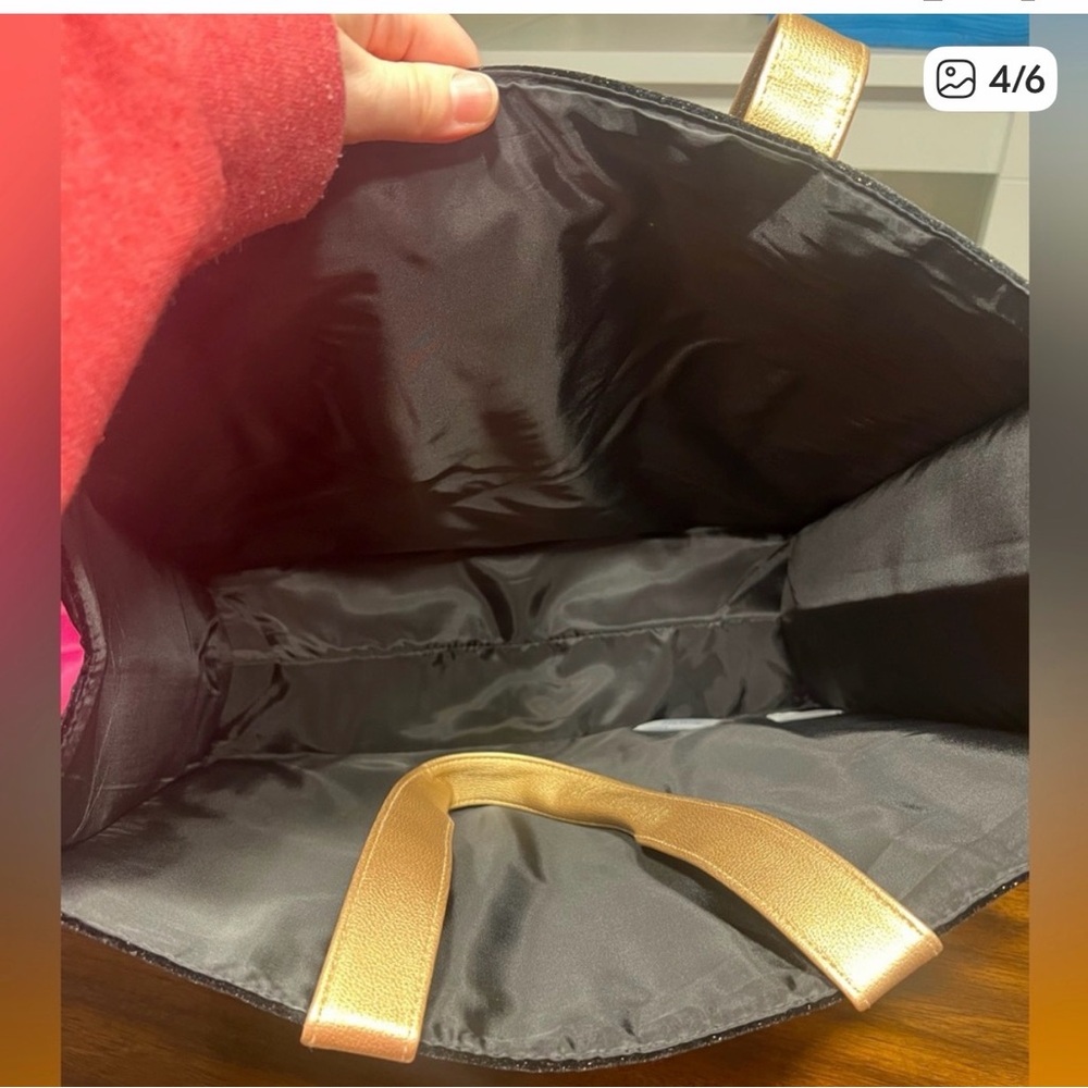 Jimmy Choo Black and Gold Tote Bag  NWT - Picture 4 of 6